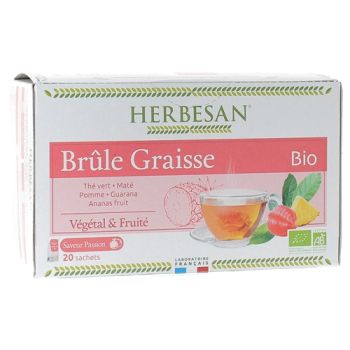 Infusion Brûle graisses bio Herbesan - boîte de 20 sachets