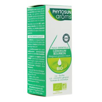 Huile Essentielle Géranium Bourbon Phytosun Arôms - flacon de 10 ml