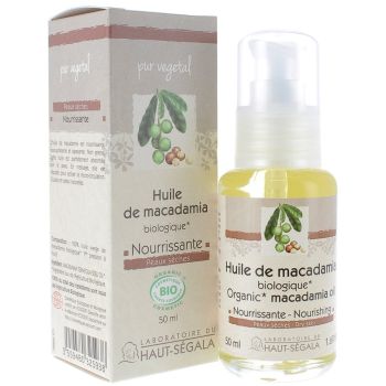 Huile de Macadamia Bio Nourissante Laboratoire Haut-Ségala - flacon de 50 ml