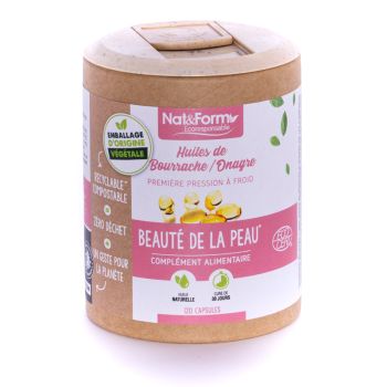 Huile de bourrache/onagre Ecoresponsable Nat&Form - boite de 120 capsules