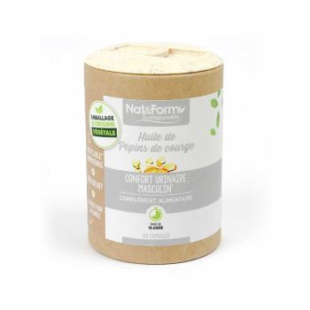 Huile de pépins de courge Ecoresponsable Nat&Form - Boite de 60 capsules