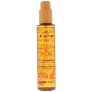 Huile solaire bronzante visage et corps SPF50 Nuxe - spray de 150 ml