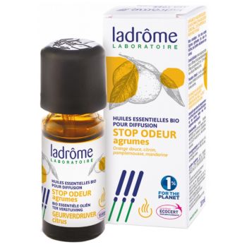 Huiles essentielles bio pour diffusion Stop odeur agrumes Ladrôme - flacon de 10 ml