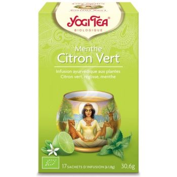 Menthe citron vert infusion BIO Yogi Tea - boite de 17 sachets 