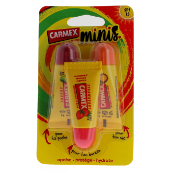 Minis baumes à lèvres Carmex - 3 tubes de 5g