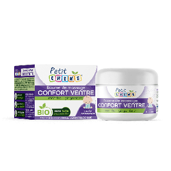 Petit Chêne baume de massage confort ventre bio Les 3 Chênes - pot de 40ml