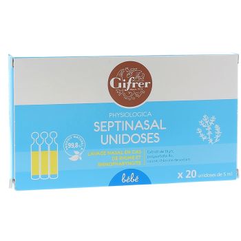 Physiologica septinasal lavage nasal bébé - 20 unidoses de 5 ml