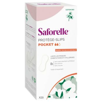 Protège-slips pocket en coton bio Saforelle - sachet de 20 protège-slips