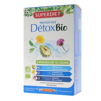 Protocole détox bio Super Diet - boite de 30 ampoules