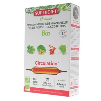 Quatuor Circulation bio Super Diet - 20 ampoules