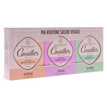 Routine nettoyant visage solide Rogé Cavaillès - lot de 3 savons de 70g