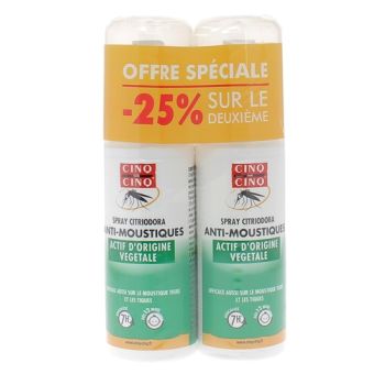Spray Citriodora anti-moustiques Cinq sur Cinq - lot de 2 sprays de 100 ml