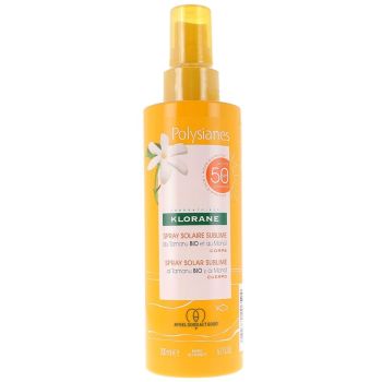 Spray solaire corps sublime polysianes au tamanu BIO et monoi spf 50 Klorane - spray de 200 ml