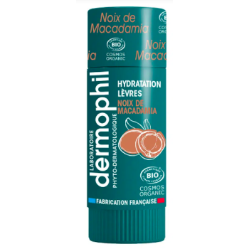 Stick à lèvres noix de macadamia bio Dermophil Indien - stick de 4 g