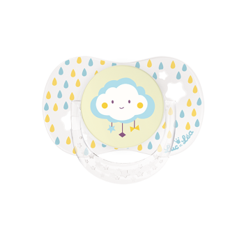 Sucette physiologique 0-6 mois nuage Luc et Léa - une sucette