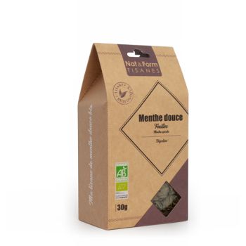 Tisane Feuille Menthe Douce Bio Digestion Nat & Form - sachet de 30 g