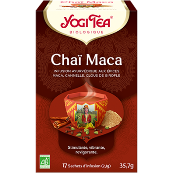 Tisane ayurvédique Chaï maca bio Yogi Tea - boite de 17 sachets