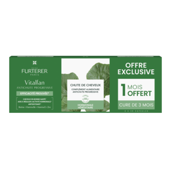 Vitalfan Antichute Progressive René Furterer - cure de 3 mois donc 1 mois offert