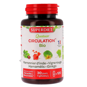 Quatuor Circulation bio Super Diet - pot de 120 gélules