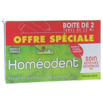 Homéodent soin gencives sensibles goût anis Boiron - 2 tubes de 75 ml