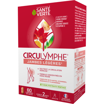 Circulymphe comprimé jambes lourdes Santé verte - boite de 60 comprimés