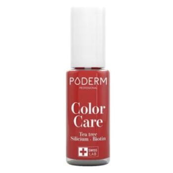 Vernis color care rouge puissant 363 Poderm - flacon de 8ml