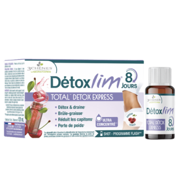Détoxlim total detox express 8 jours cerise 3 chênes - flacon de 120ml