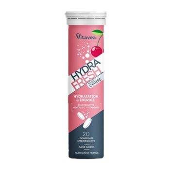 Hydrafresh hydratation et énergie cerise Vitavea - tube de 20 comprimés