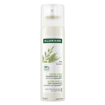Shampoing sec extra-doux à l'avoine et céramide Klorane - spray de 50ml