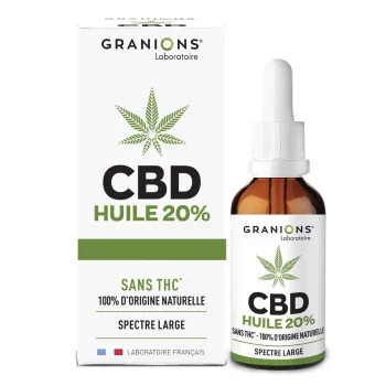 Huile CBD 20% Granions - flacon-pipette de 10ml