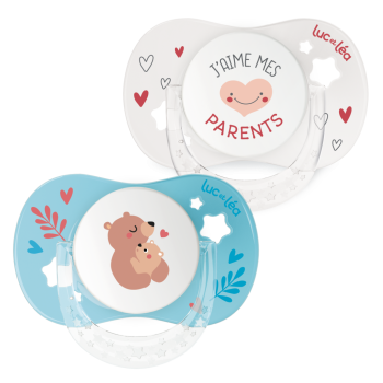 Essentiel sucette 0/6 mois Luc et Léa - lot de 2 sucettes