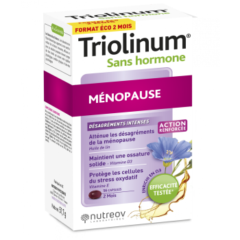 Triolinum sans hormone ménopause intensive Nutreov - boîte de 56 capsules