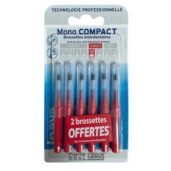 Mono Compact brossettes interdentaires Inava - boite de 4 brossettes + 2 offertes