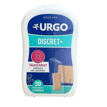 Pansements discret+ transparents Urgo - boîte de 30 pansements