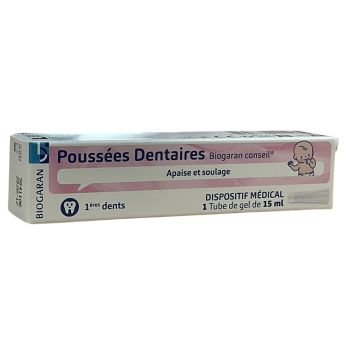 Poussées dentaires Biogaran conseil - tube de gel de 15ml