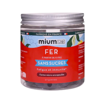 Fer gummies sans sucres Mium Lab - pot de 42 gummies