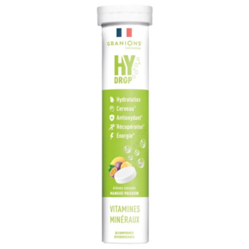 Hydrop solution d'hydratation arôme mangue Granions - tube de 20 comprimés effervescents  
