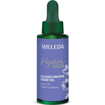 Hydra shine+ huile capillaire brillance gloss Weleda - flacon-pipette de 30ml