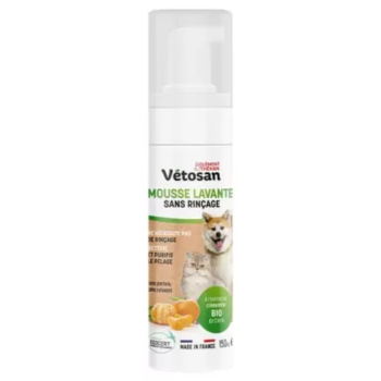 Vétosan mousse lavante sans rinçage Clément Thékan - flacon-pompe de 150ml