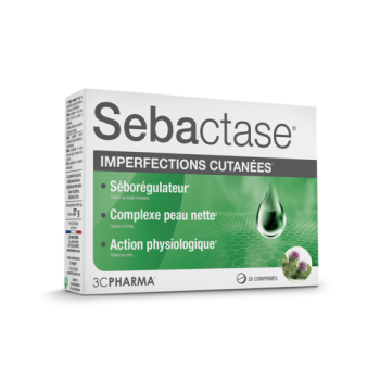 Sébactase imperfections cutanées 3C Pharma - boite de 30 comprimés