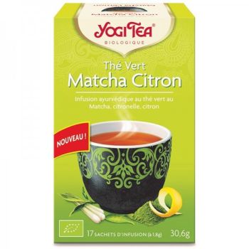 Thé vert matcha citron bio Yogi Tea - boite de 17 sachets