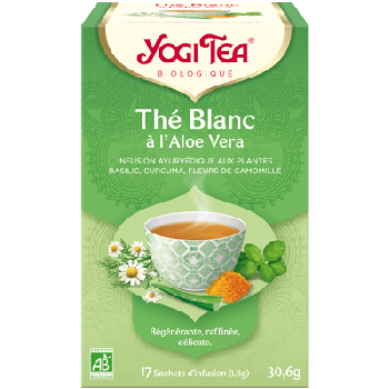 Thé blanc aloe vera bio Yogi Tea - boite 17 sachets