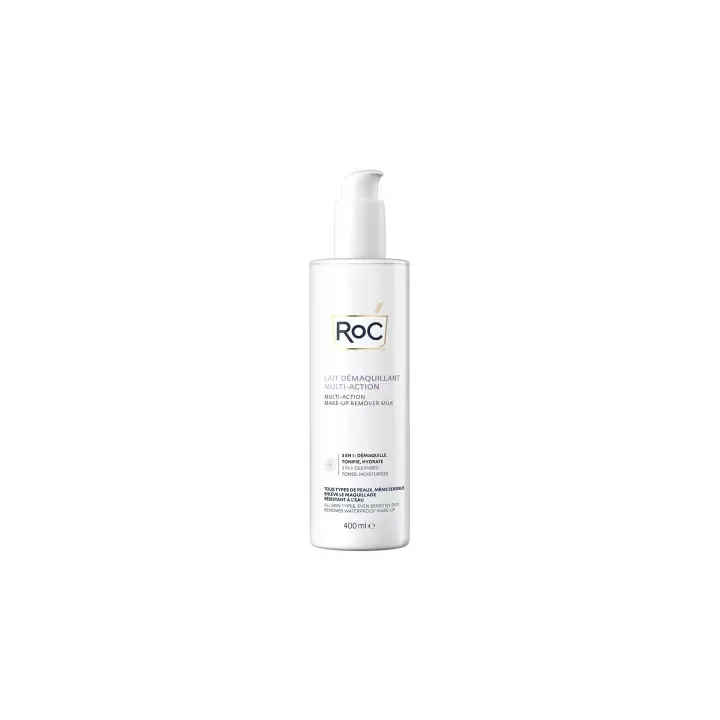 Lait démaquillant multi-action RoC - flacon-pompe de 400ml