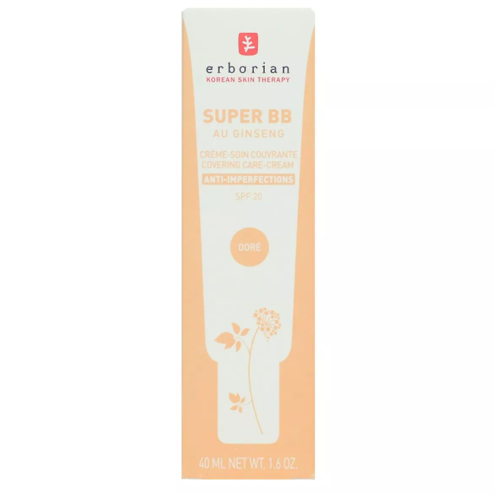 Super bb crème-soin couvrante anti-imperfections doré spf 20 Erborian