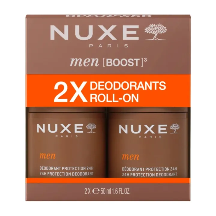 Men boost déodorant protection Nuxe - lot de 2 roll-on de 50ml