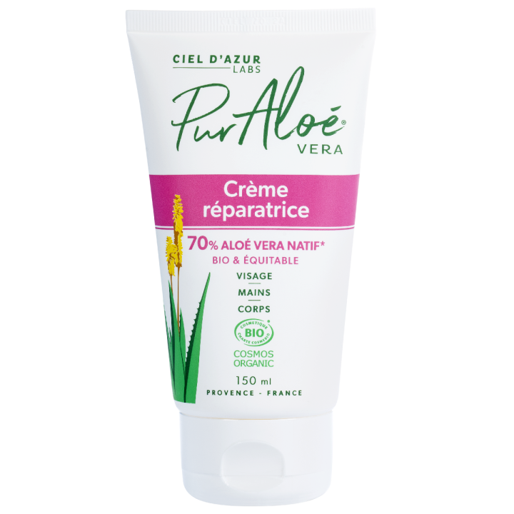 Crème réparatrice 70% Aloe vera Bio Pur Aloé