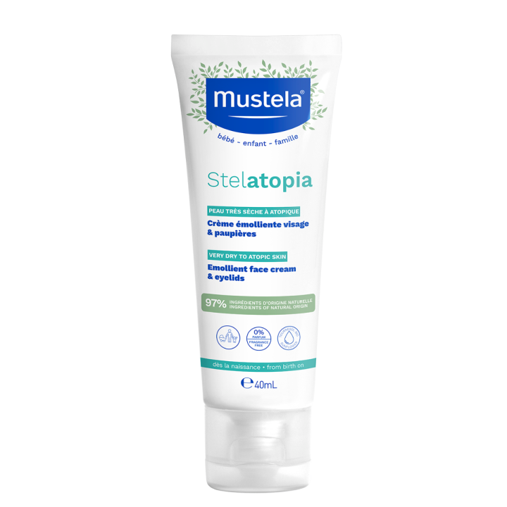 Stelatopia Crème émolliente visage Mustela - tube de 40 ml