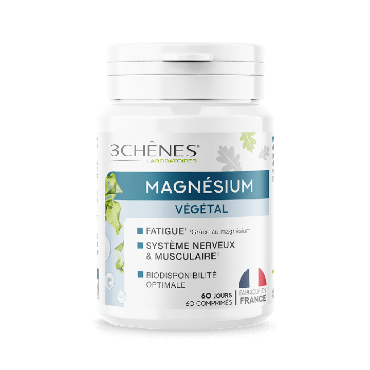 Magnésium végétal 3 Chênes - pot de 60 comprimés