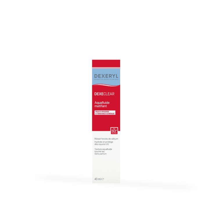 Dexeryl Dexeclear aquafluide matifiant SPF50+ Pierre Fabre - tube de 40ml
