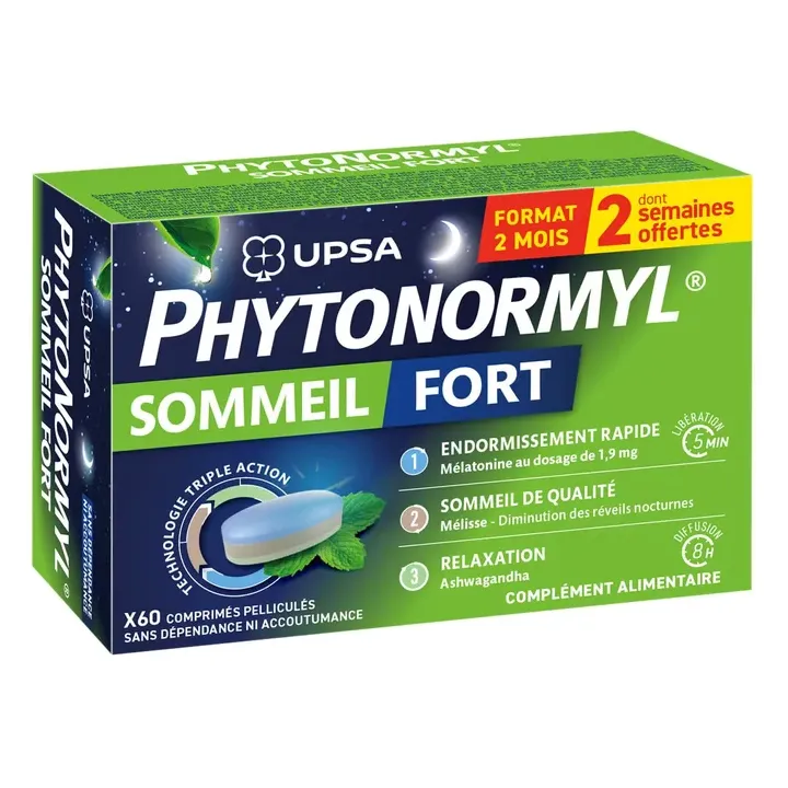 Phytonormyl Sommeil fort Upsa - boite de 60 comprimés